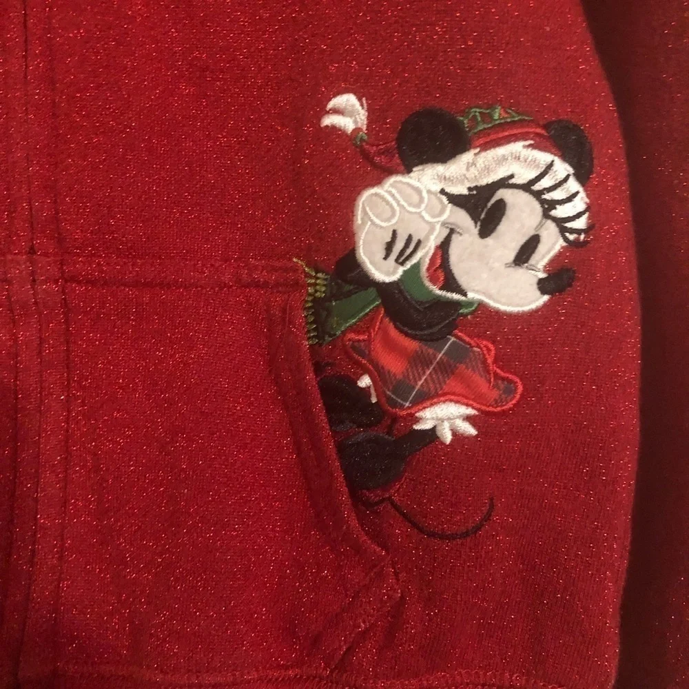Disney World Parks Minnie Red christmas girl Hoodie jacket